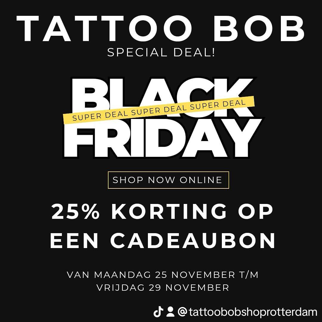 Black friday deal bij Tattoo Bob!